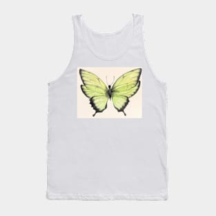 Green Lime Butterfly Tank Top